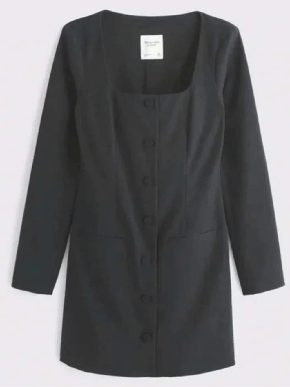 Abercrombie & Fitch Mara Long Sleeve Mini Dress Womens XL Black